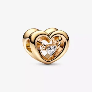 (imagen para) PANDORA Encanto de Corazón Radiante y Piedra Flotante - 762493C01