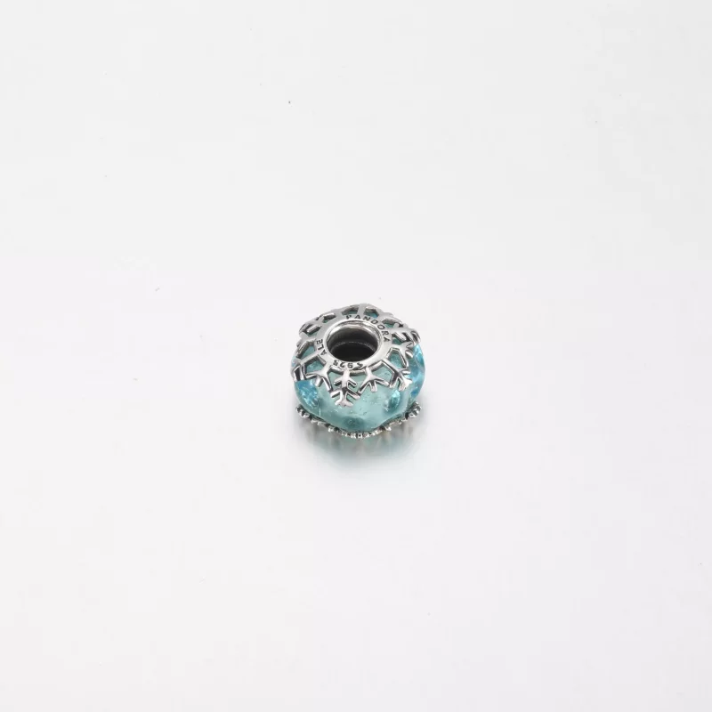 (imagen para) PANDORA Encanto de Murano de Copo de Nieve Azul Invernal - 792377C00 - Ver 3