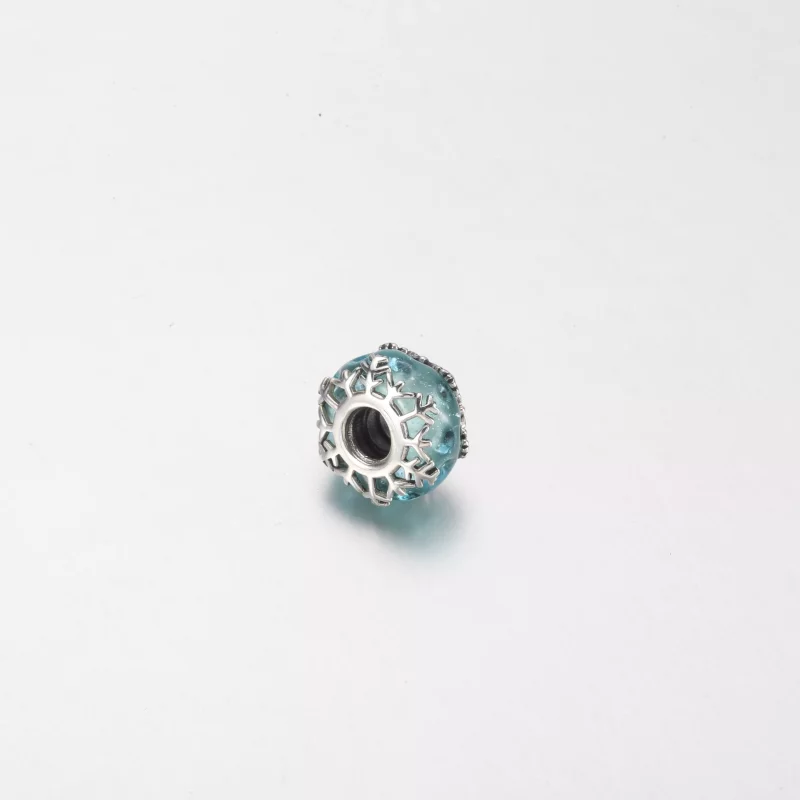 (imagen para) PANDORA Encanto de Murano de Copo de Nieve Azul Invernal - 792377C00 - Ver 4