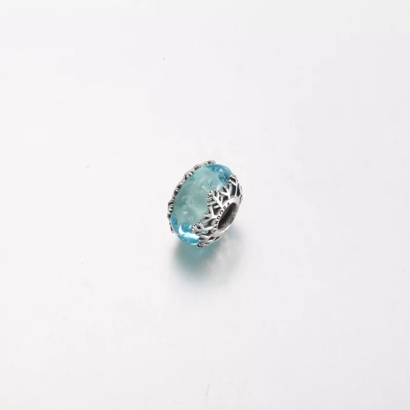 (imagen para) PANDORA Encanto de Murano de Copo de Nieve Azul Invernal - 792377C00 - Ver 6
