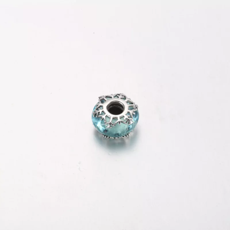 (imagen para) PANDORA Encanto de Murano de Copo de Nieve Azul Invernal - 792377C00 - Ver 7