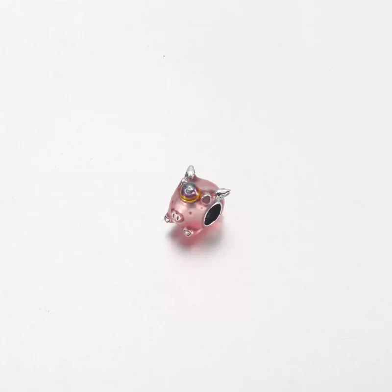 (imagen para) PANDORA Encanto de Unicornio Volador y Cerdo - 792573C01 - Ver 2