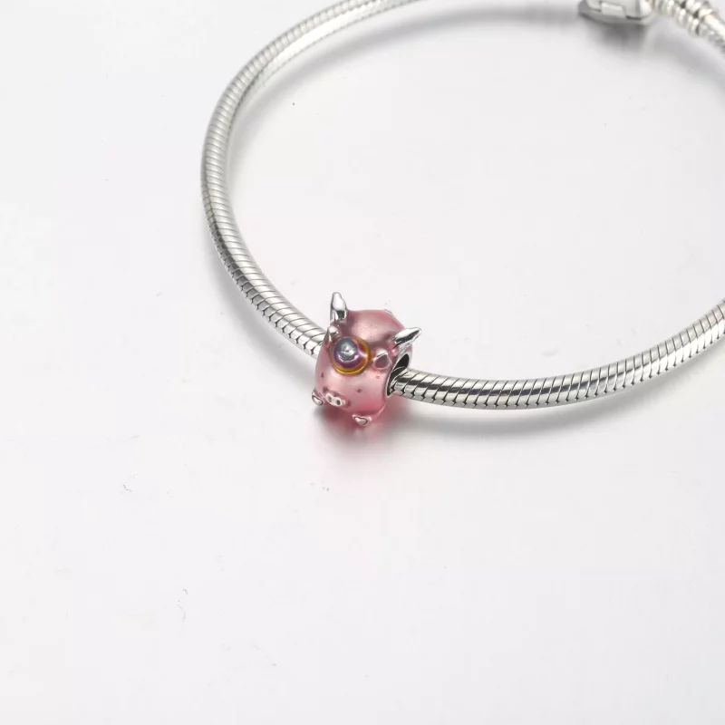 (imagen para) PANDORA Encanto de Unicornio Volador y Cerdo - 792573C01 - Ver 5