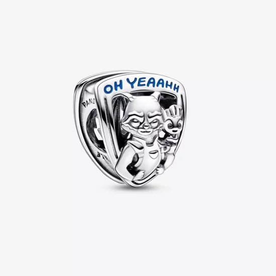 (imagen para) PANDORA Marvel Guardianes de la Galaxia Rocket Raccoon y Groot Emblema Charm - 792565C01