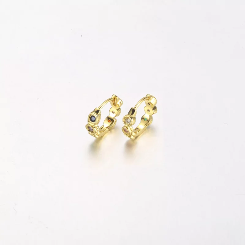 (imagen para) PANDORA Marvel Los Vengadores Aretes de Aro con las Gemas del Infinito - 262567C - Ver 2