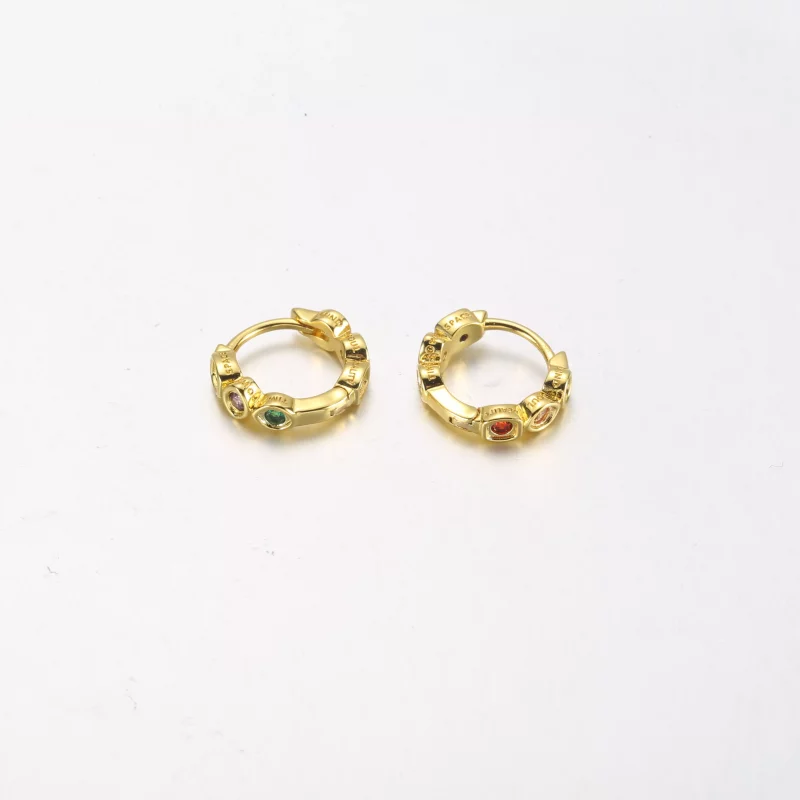 (imagen para) PANDORA Marvel Los Vengadores Aretes de Aro con las Gemas del Infinito - 262567C - Ver 4