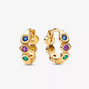 (imagen para) PANDORA Marvel Los Vengadores Aretes de Aro con las Gemas del Infinito - 262567C01