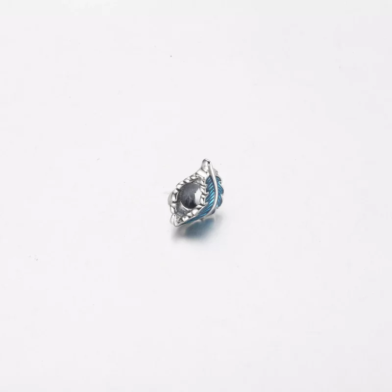 (imagen para) PANDORA Pluma Curvada Azul - Charm 792576C01 - Ver 4