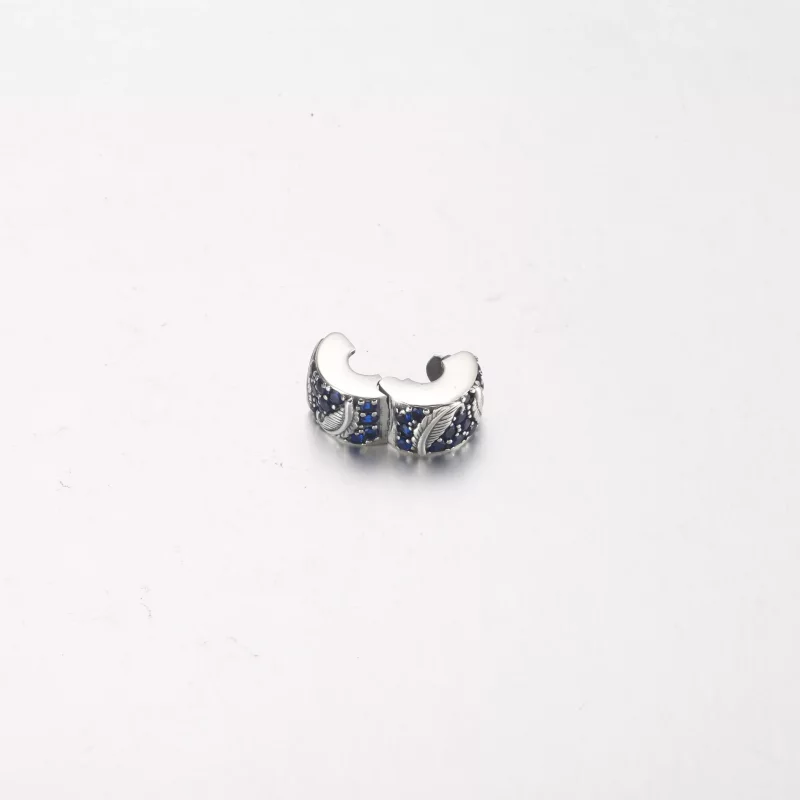 (imagen para) PANDORA Pluma Curvada y Abalorio con Pavé - 792552C01 - Ver 3