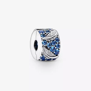 (imagen para) PANDORA Pluma Curvada y Abalorio con Pavé - 792552C01