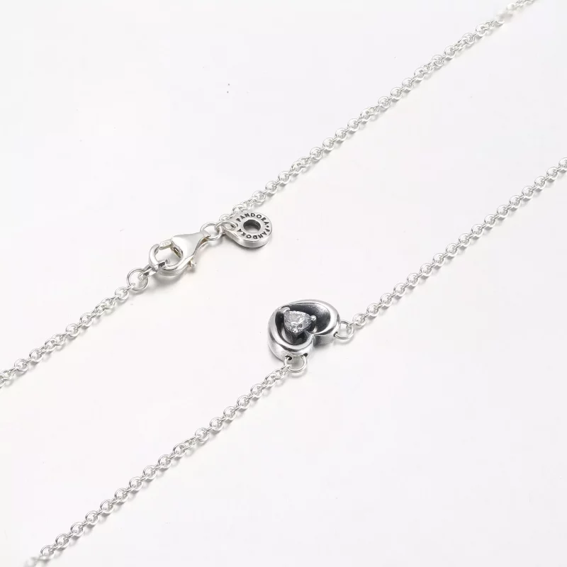 (imagen para) Pendiente PANDORA Radiant Heart & Floating Stone Collier - Collar - 392494C01 - Ver 5
