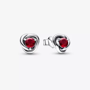 Pendientes de aro eternidad PANDORA de julio en rojo verdadero - 292334C01 (imagen para) Pendientes de aro eternidad PANDORA de julio en rojo verdadero - 292334C01