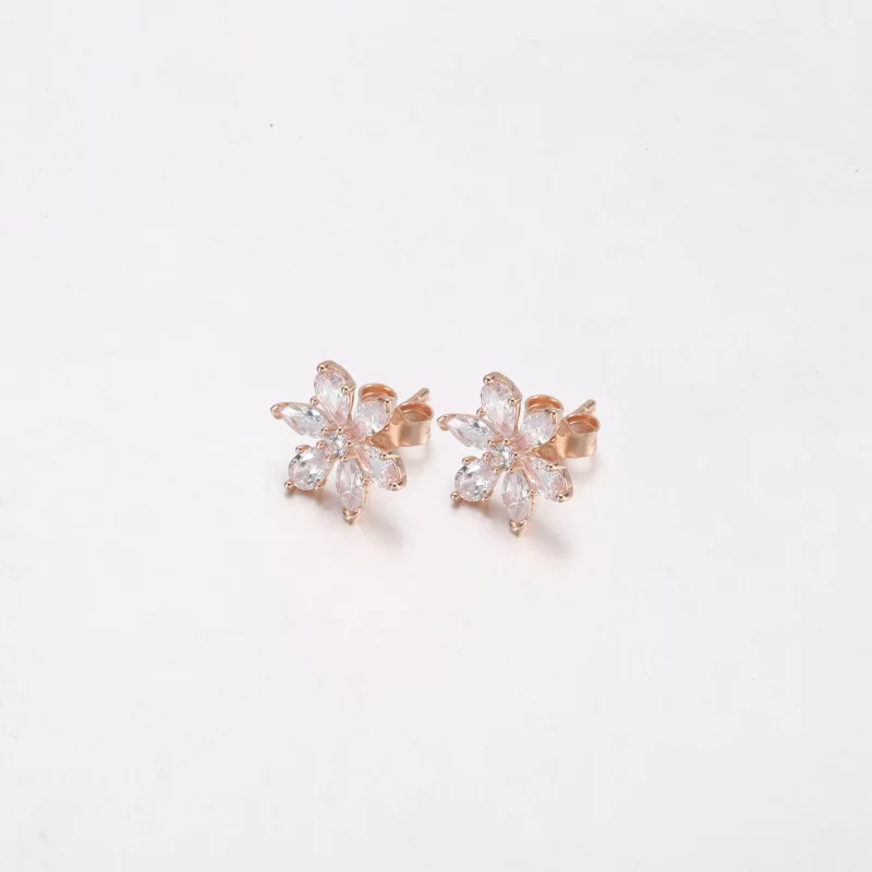(imagen para) Pendientes de botón de PANDORA Sparkling Herbarium Cluster - 282407C01 - Ver 2