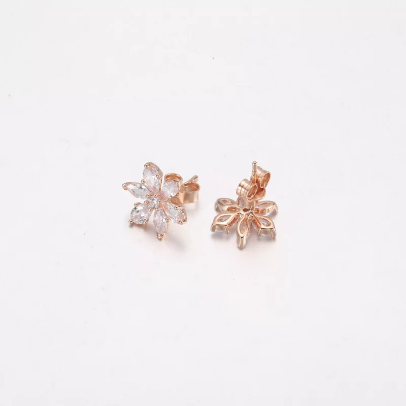 (imagen para) Pendientes de botón de PANDORA Sparkling Herbarium Cluster - 282407C01 - Ver 4