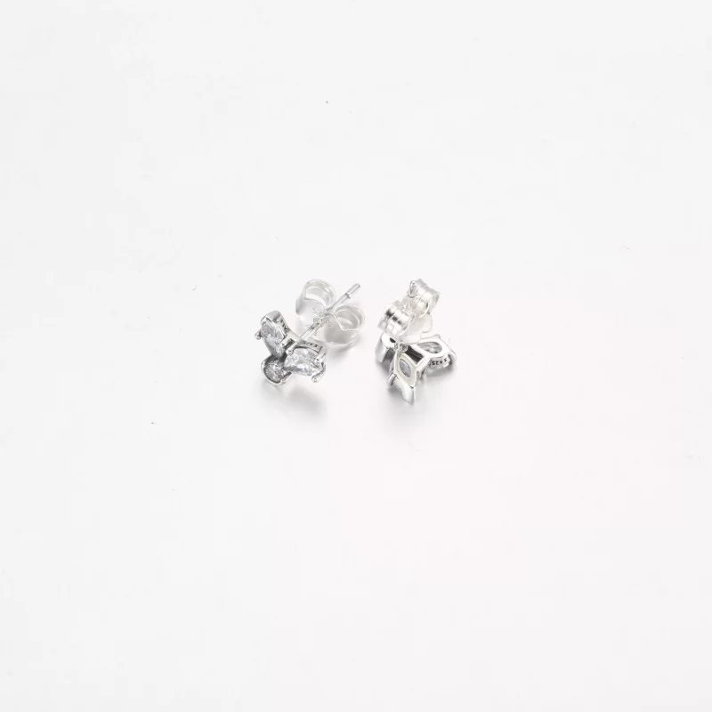 (imagen para) Pendientes de botón PANDORA Sparkling Herbarium Cluster - 292406C01 - Ver 4