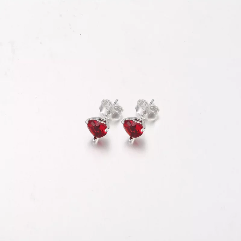 (imagen para) Pendientes de corazón rojo PANDORA - 292549C01 - Ver 2