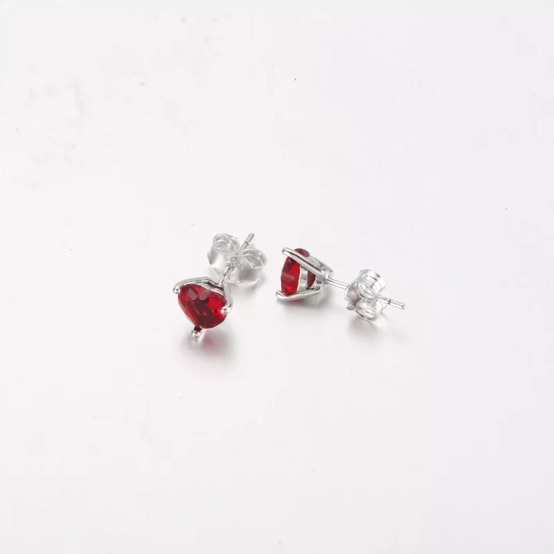 (imagen para) Pendientes de corazón rojo PANDORA - 292549C01 - Ver 5