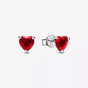 (imagen para) Pendientes de corazón rojo PANDORA - 292549C01