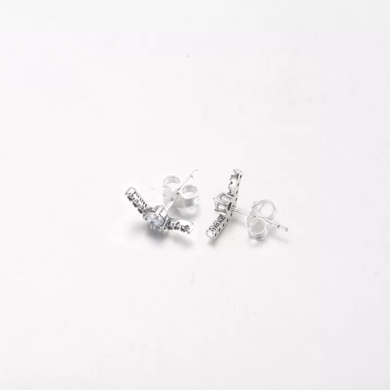 (imagen para) Pendientes de Estudio Ondulados Brillantes PANDORA - 292544C01 - Ver 4