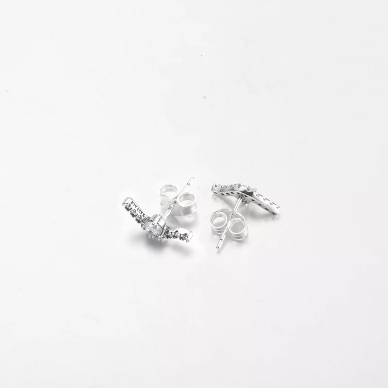 (imagen para) Pendientes de Estudio Ondulados Brillantes PANDORA - 292544C01 - Ver 5