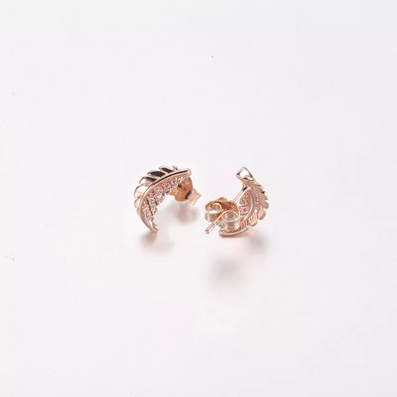(imagen para) Pendientes de Pluma Curvados Flotantes PANDORA - 282574C01 - Ver 2