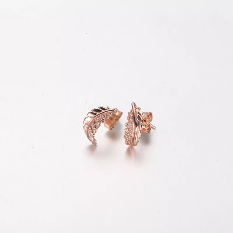 (imagen para) Pendientes de Pluma Curvados Flotantes PANDORA - 282574C01 - Ver 4