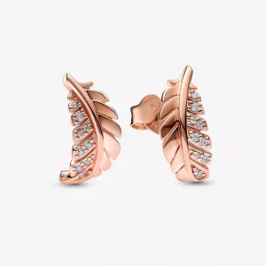 (imagen para) Pendientes de Pluma Curvados Flotantes PANDORA - 282574C01