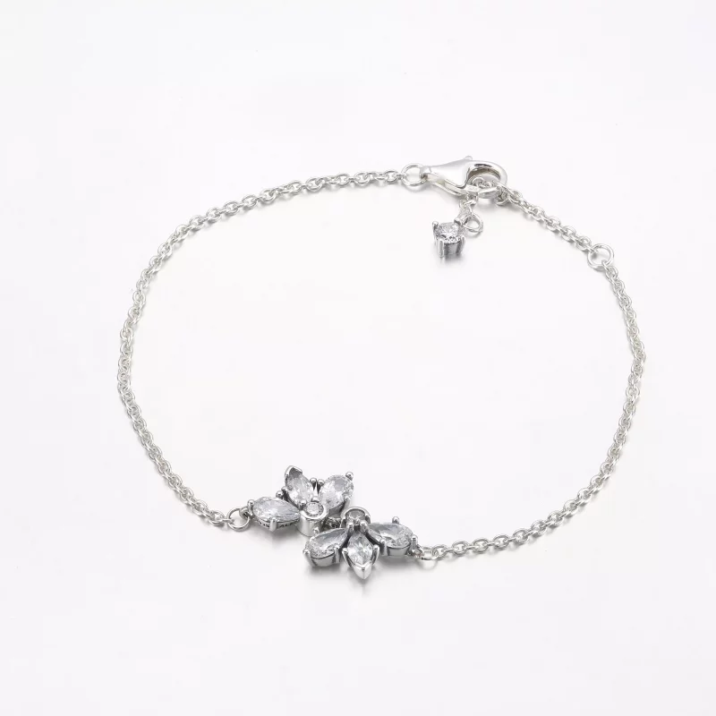 (imagen para) Pulsera de cadena PANDORA Sparkling Herbarium Cluster - 592398C01 - Ver 2