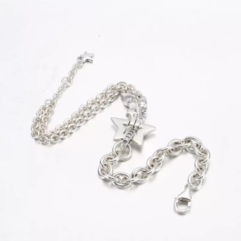 (imagen para) Pulsera de doble cadena PANDORA Shooting Star - 592409C01 - Ver 5