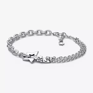 (imagen para) Pulsera de doble cadena PANDORA Shooting Star - 592409C01
