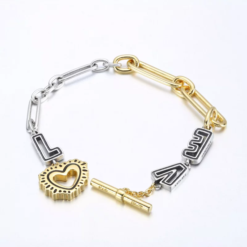 (imagen para) Pulsera Keith Haring x Pandora Two-tone Love Links - 562223C01 - Ver 2