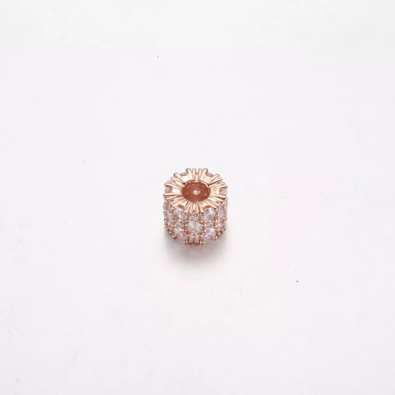 (imagen para) Pulsera PANDORA rosa y transparente con encanto brillante - 788487C01 - Ver 3