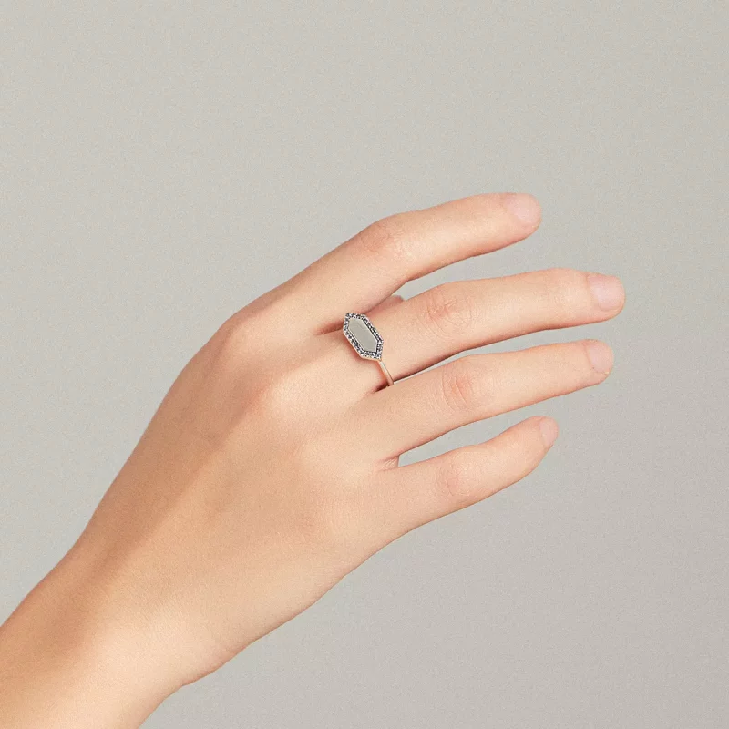 (imagen para) Anillo brillante de estilo Pandora - SCR701 - Ver 7