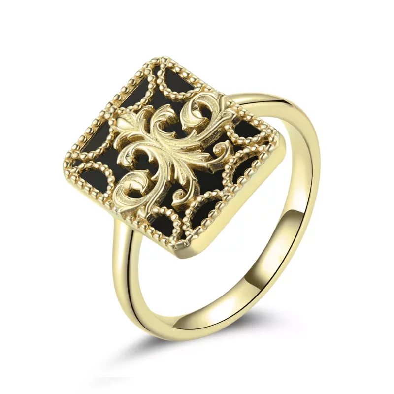 (imagen para) Anillo cuadrado estilo Pandora - BSR189 - Ver 3