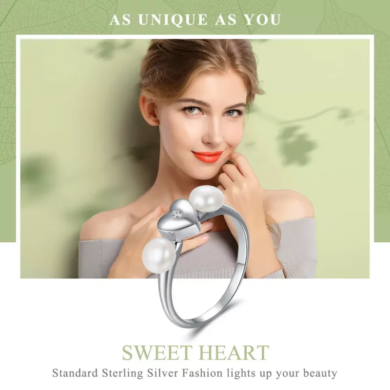 (imagen para) Anillo de corazón perfumado de plata estilo Pandora - SCR156 - Ver 2