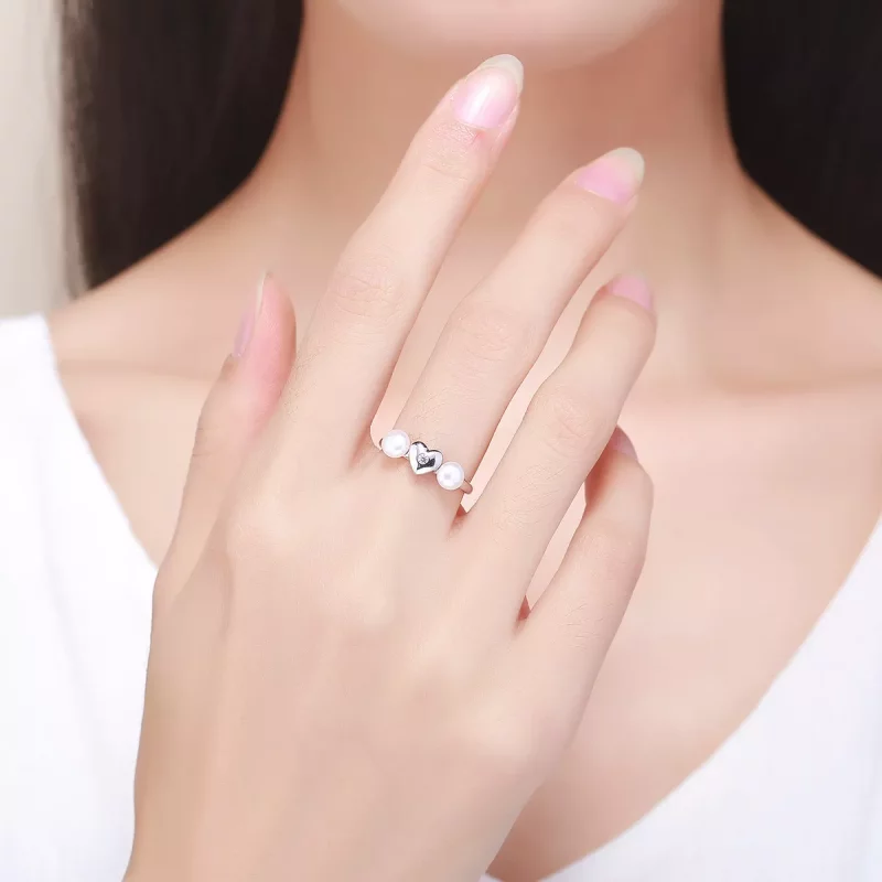 (imagen para) Anillo de corazón perfumado de plata estilo Pandora - SCR156 - Ver 7