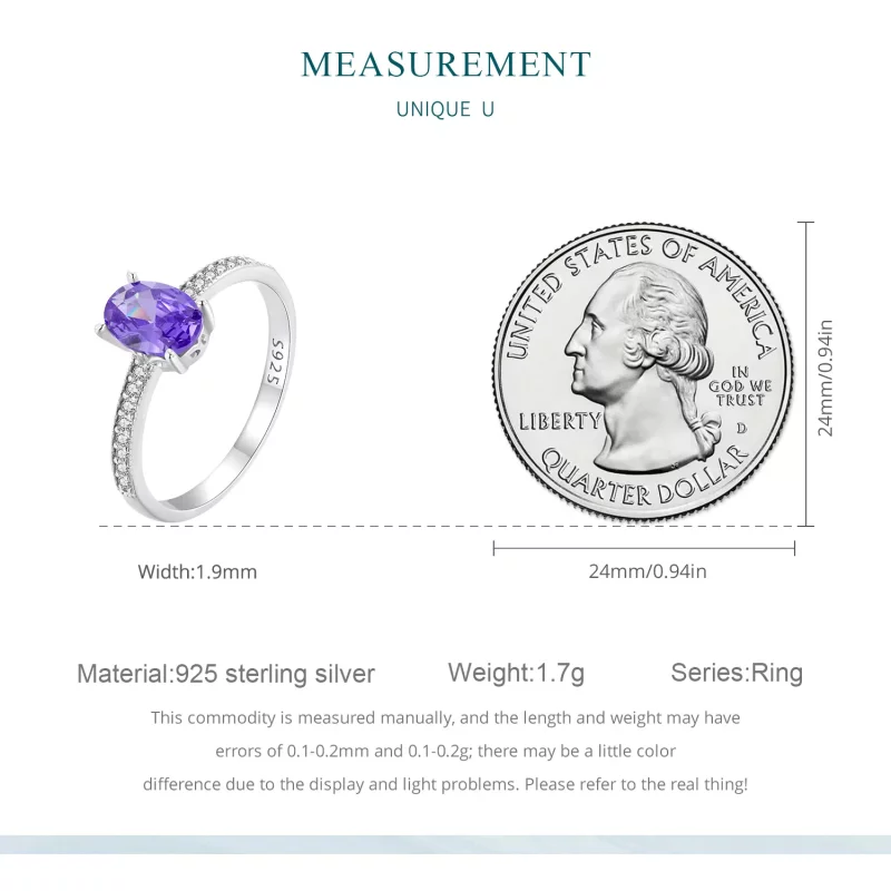 (imagen para) Anillo de estilo Pandora con Amatista - BSR460-VT - Ver 7