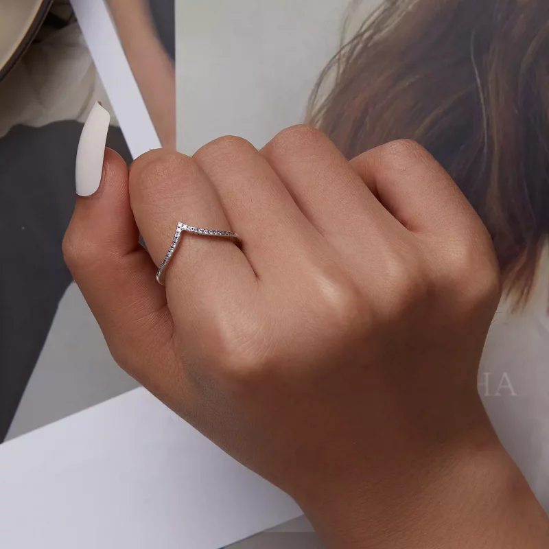 (imagen para) Anillo de Estilo Pandora con Corazón y Deseo de Trébol - SCR856 - Ver 5
