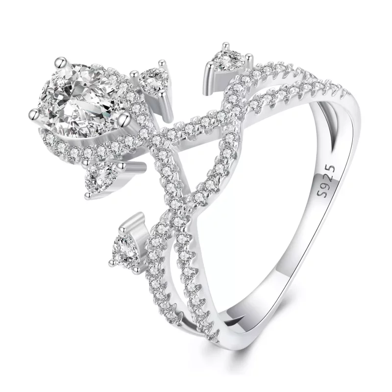 (imagen para) Anillo de estilo Pandora con forma de tiara - BSR368 - Ver 3
