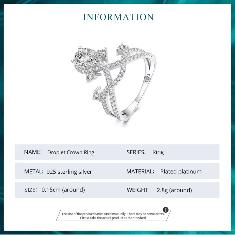 (imagen para) Anillo de estilo Pandora con forma de tiara - BSR368 - Ver 6