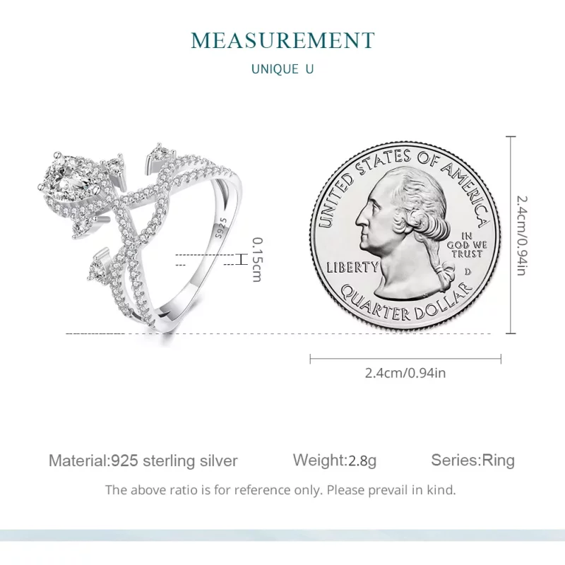 (imagen para) Anillo de estilo Pandora con forma de tiara - BSR368 - Ver 7