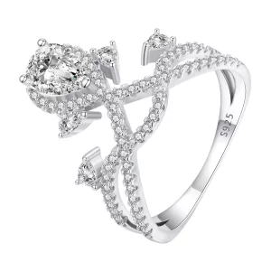 (imagen para) Anillo de estilo Pandora con forma de tiara - BSR368