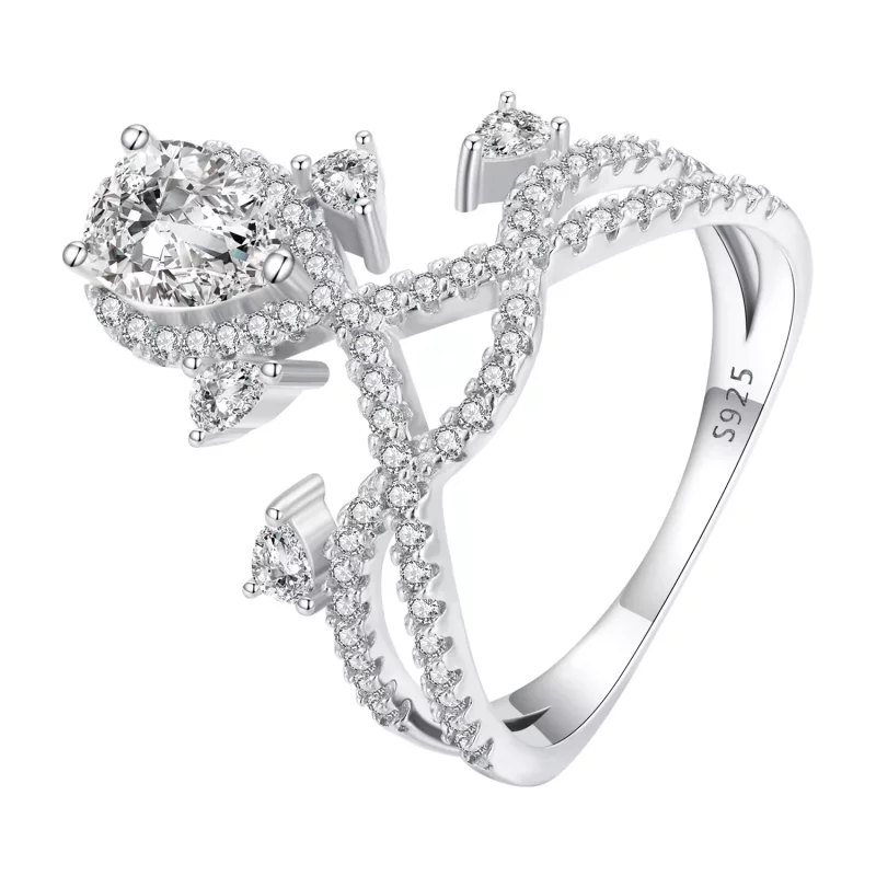 (imagen para) Anillo de estilo Pandora con forma de tiara - BSR368