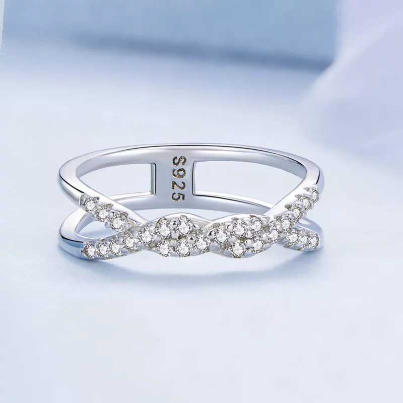(imagen para) Anillo de estilo Pandora con giro - BSR327 - Ver 3