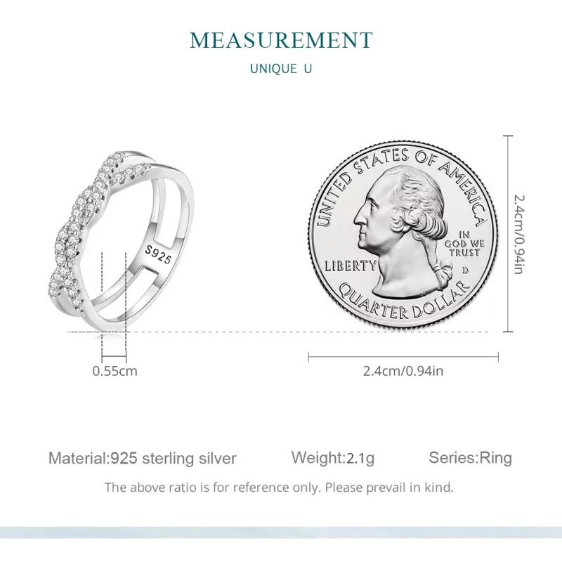 (imagen para) Anillo de estilo Pandora con giro - BSR327 - Ver 7