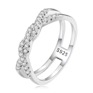 Anillo de estilo Pandora con giro - BSR327 (imagen para) Anillo de estilo Pandora con giro - BSR327
