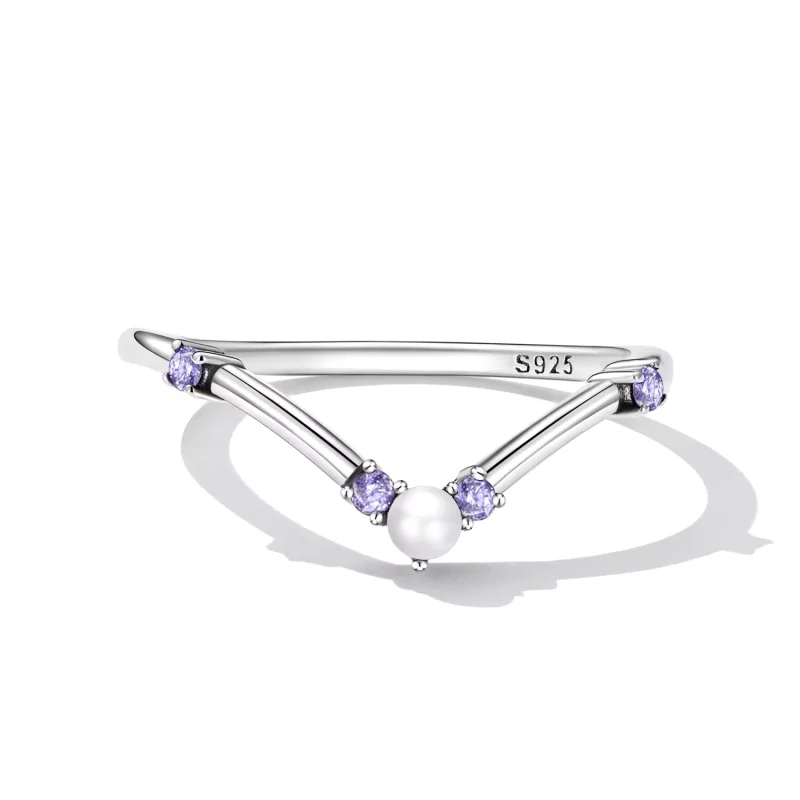 (imagen para) Anillo de estilo Pandora en forma de hueso de deseo de princesa - SCR835 - Ver 3