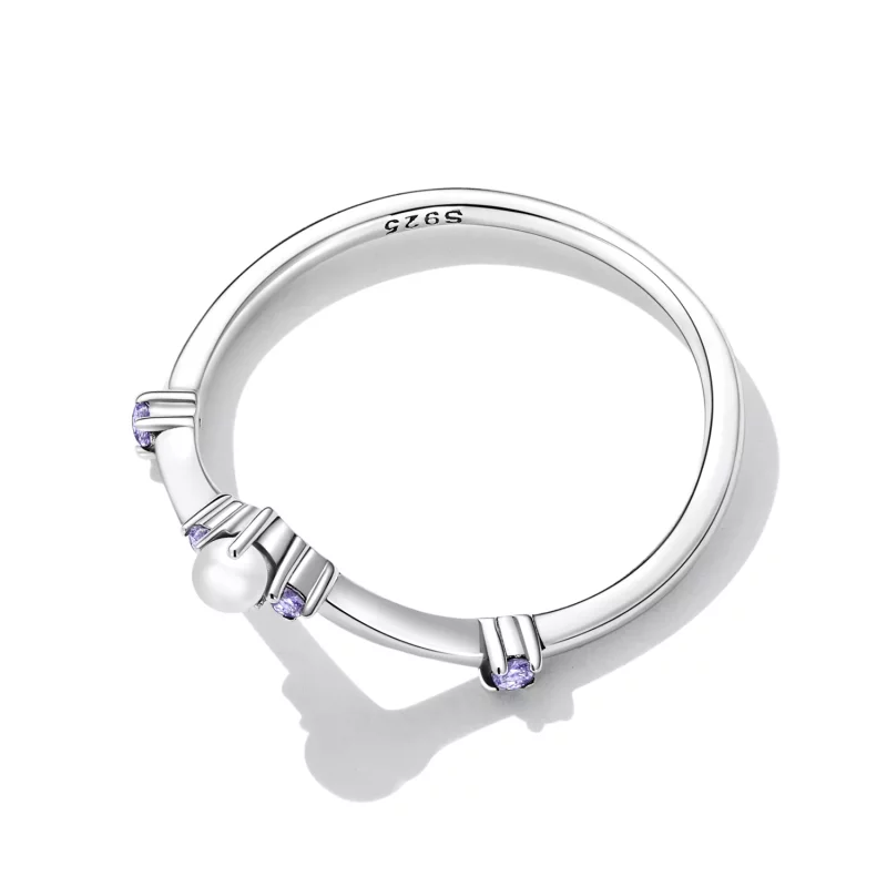 (imagen para) Anillo de estilo Pandora en forma de hueso de deseo de princesa - SCR835 - Ver 4
