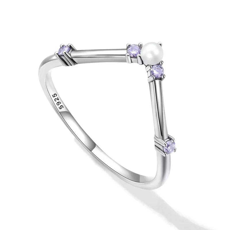 (imagen para) Anillo de estilo Pandora en forma de hueso de deseo de princesa - SCR835 - Ver 5