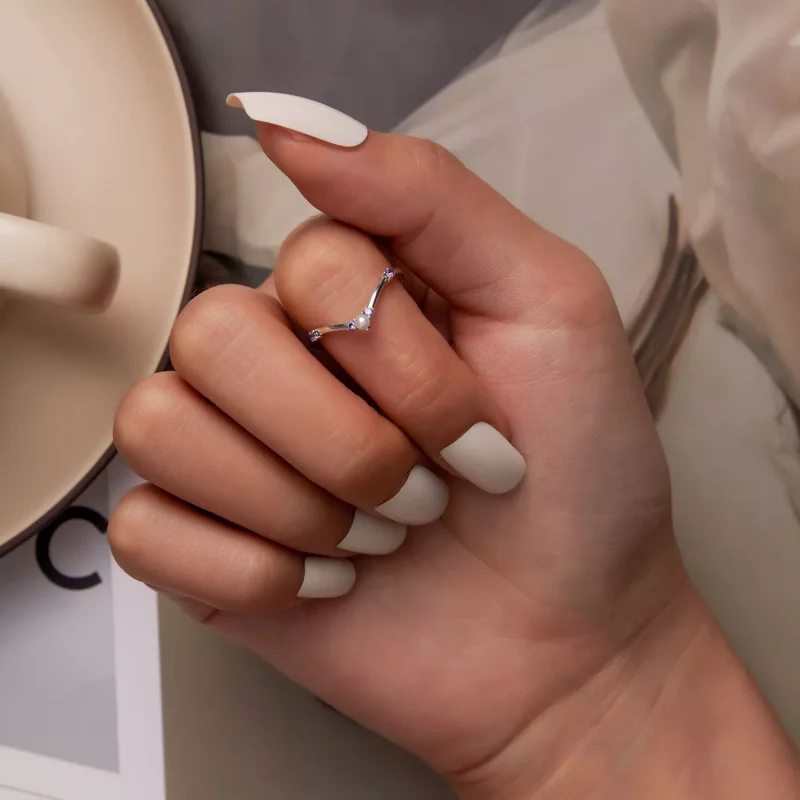 (imagen para) Anillo de estilo Pandora en forma de hueso de deseo de princesa - SCR835 - Ver 7